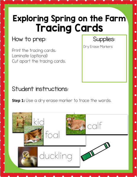 Preschool Spring Farm Theme Pack