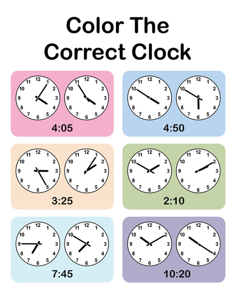 Math Telling Time Pack