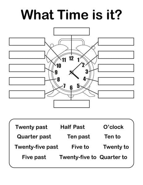 Math Telling Time Pack