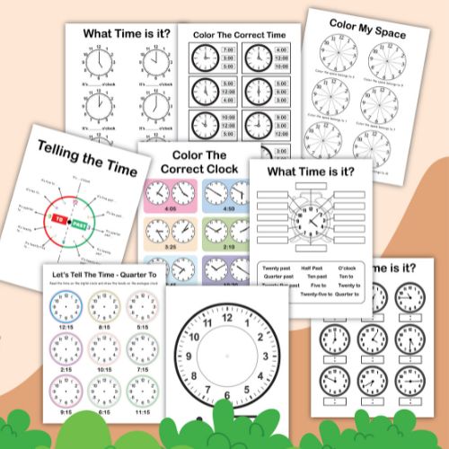 Math Telling Time Pack