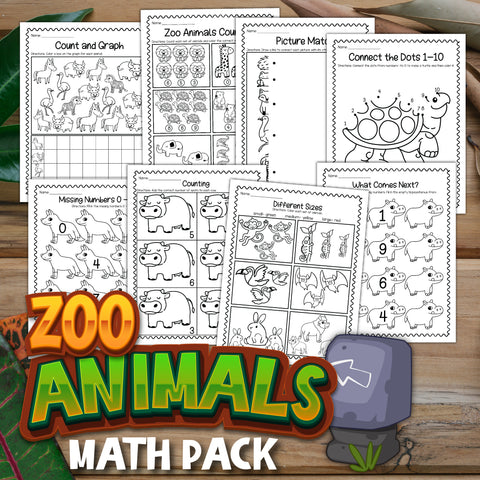 Zoo Animals Math Pack