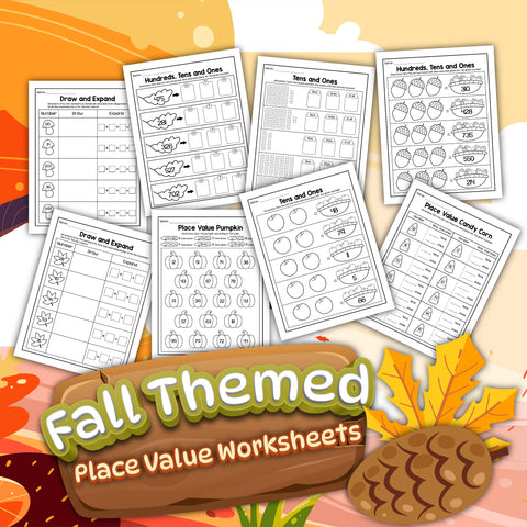 Fall Math Place Value Worksheets