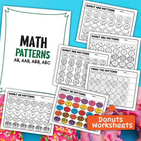 Math Donut Patterns Activity Sheets