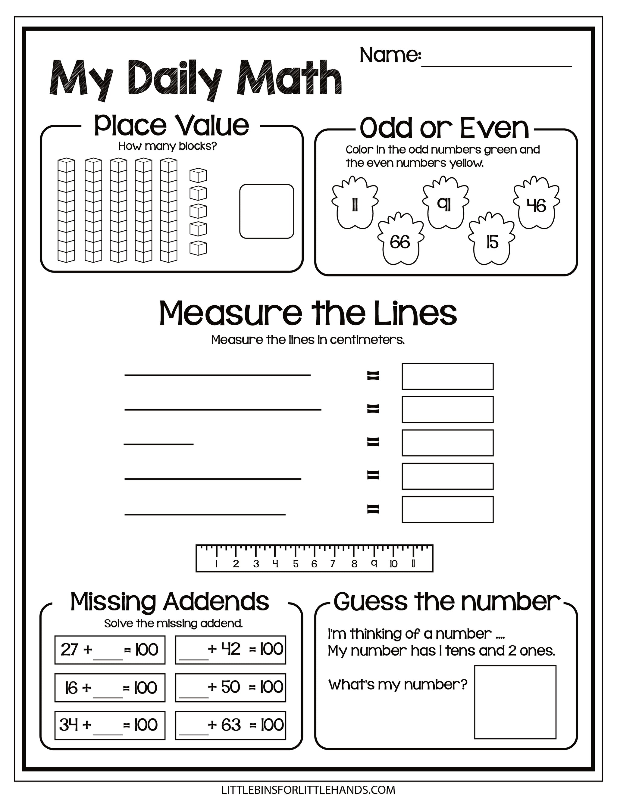 Daily Math Practice Worksheets Daily Math Review Worksheets Math