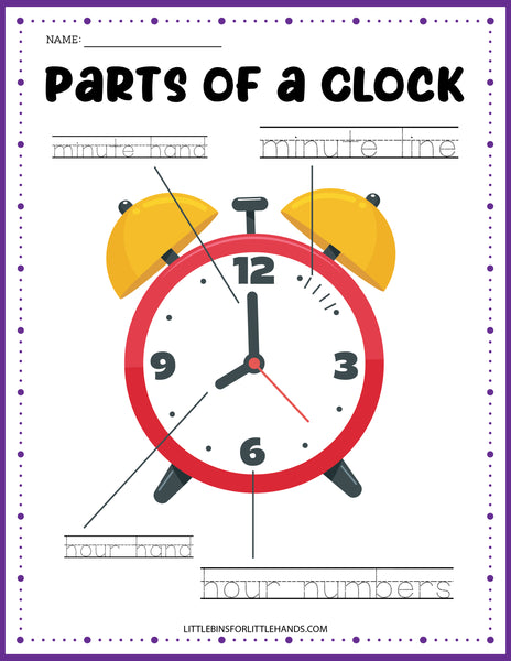 Math Telling Time Activities Pack