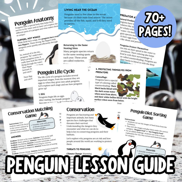 Penguin Study Unit Printable | Animal Science Activities for Kids