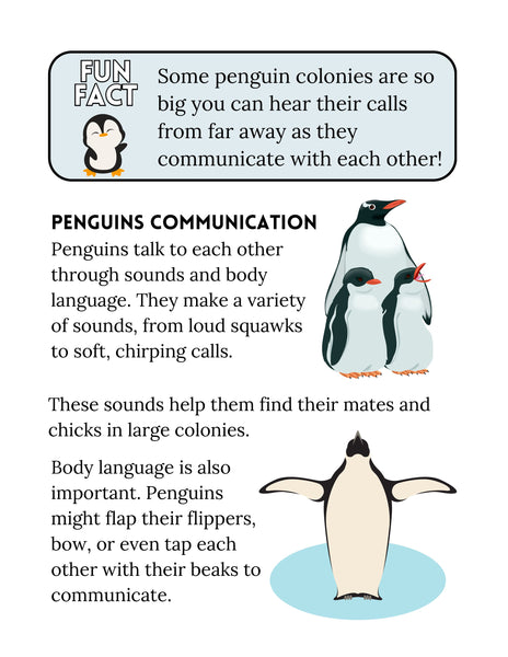 Penguin Study Unit Printable | Animal Science Activities for Kids
