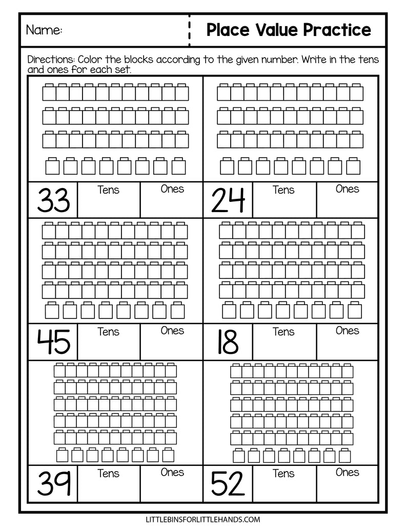 Value In Math Worksheet Math Place Value Worksheets – Little Bins for Little Hands