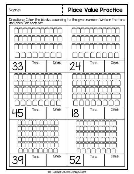 Math Place Value Worksheets