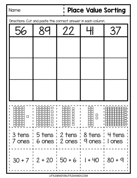 Math Place Value Worksheets