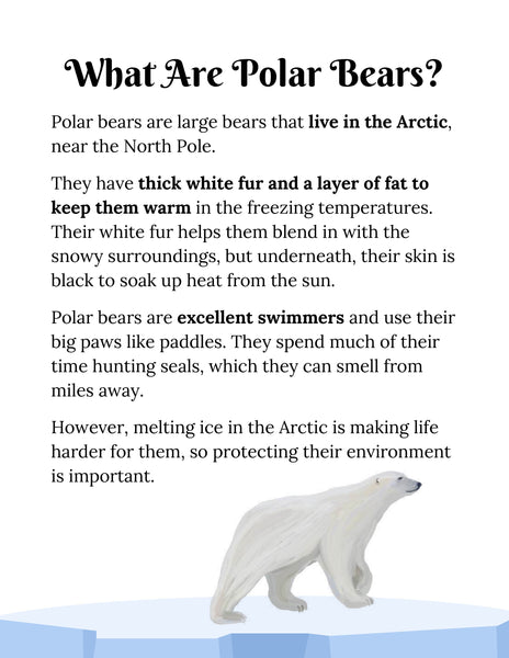 Polar Bear Activities Arctic Science Unit Study for Kids
