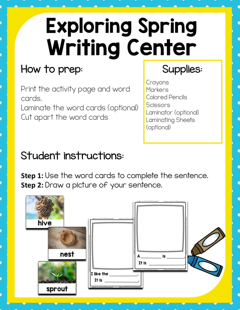 Preschool Spring Theme Pack – Little Bins for Little Hands