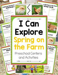 Preschool Spring Farm Theme Pack