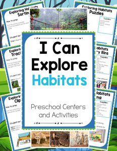 Preschool Habitat Theme Pack