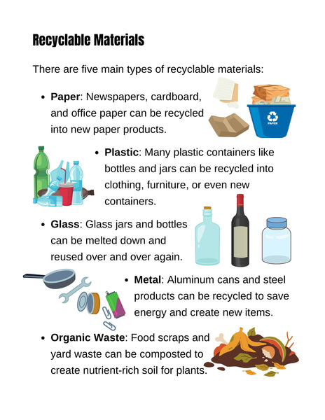 Earth Day Recycling Unit Environmental Science