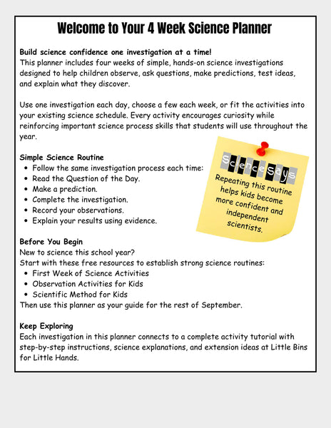 September Science Activities