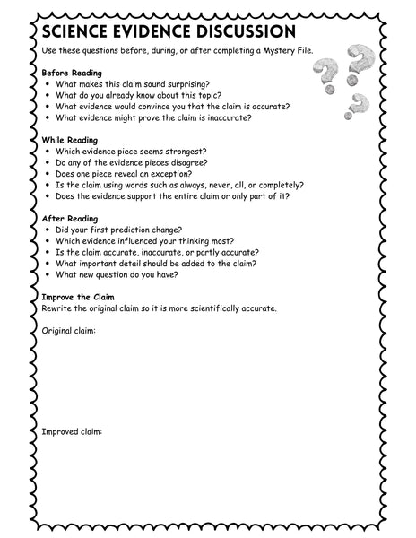 Science Detectives Mystery Files Printable | Grades 3–5