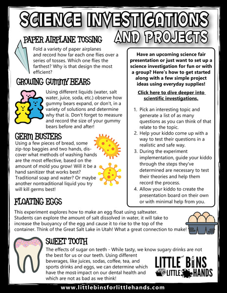 Science Fair Project Kit for Kids | Science Fair Board, Experiments, Scientific Method Worksheets (Grades 2–6)