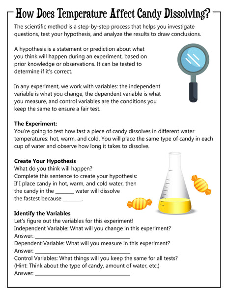 Science Fair Project Kit for Kids | Science Fair Board, Experiments, Scientific Method Worksheets (Grades 2–6)