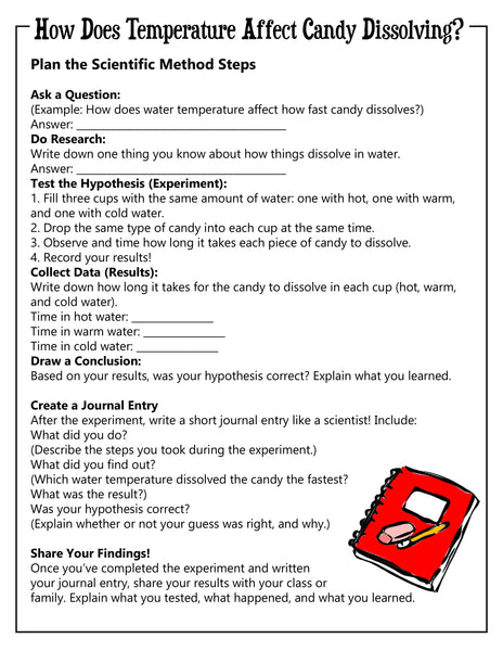 Science Fair Project Kit for Kids | Science Fair Board, Experiments, Scientific Method Worksheets (Grades 2–6)