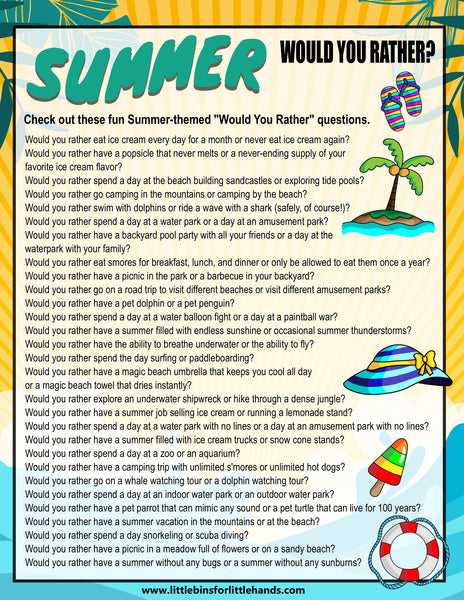 Classic Summer Fun Activity Pack