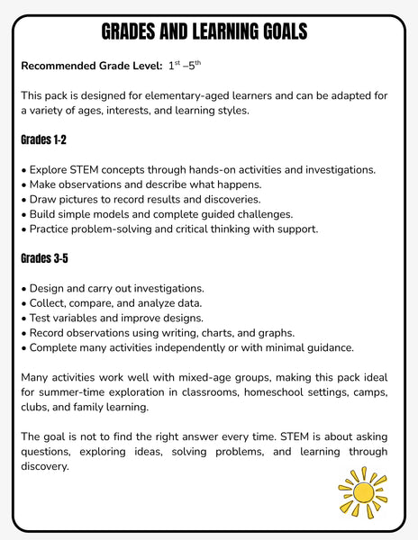Summer STEM Labs for Kids