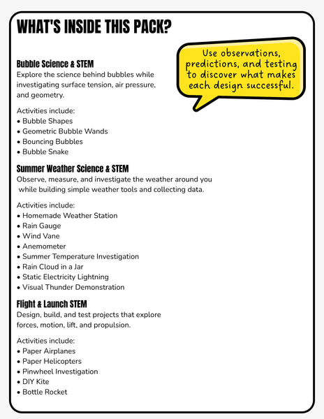 Summer STEM Labs for Kids