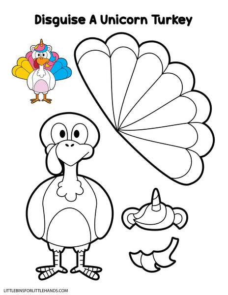 Disguise a Turkey Printable Craft | Cut and Paste Thanksgiving Activity for Kids