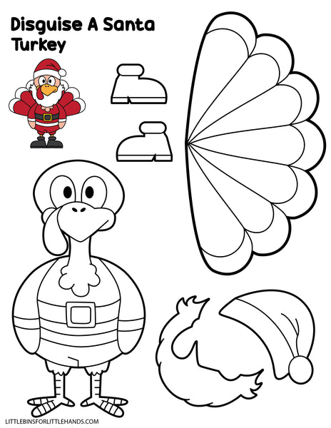 Disguise a Turkey Printable Craft | Cut and Paste Thanksgiving Activity for Kids