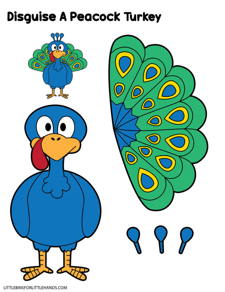 Disguise a Turkey Printable Craft | Cut and Paste Thanksgiving Activity for Kids