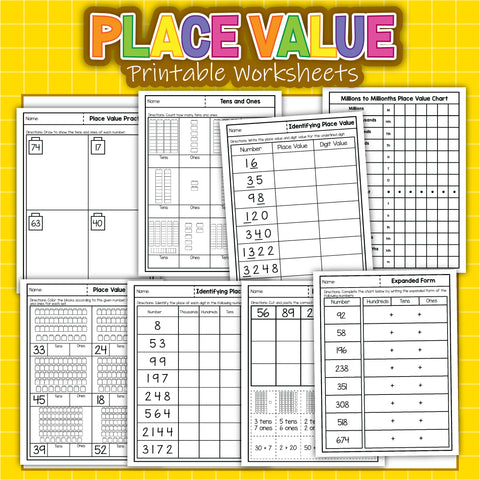 Math Place Value Worksheets