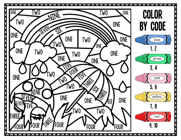 Spring Color By Code Math!