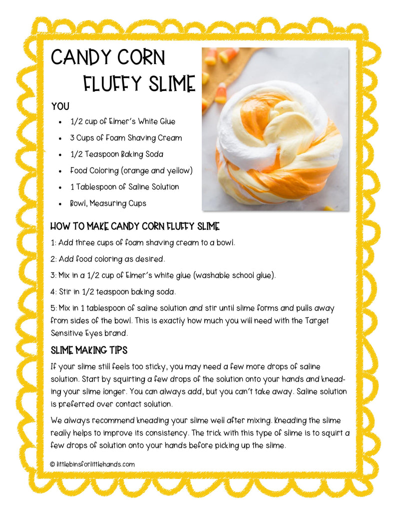 How To Make Fluffy Slime - Little Bins for Little Hands