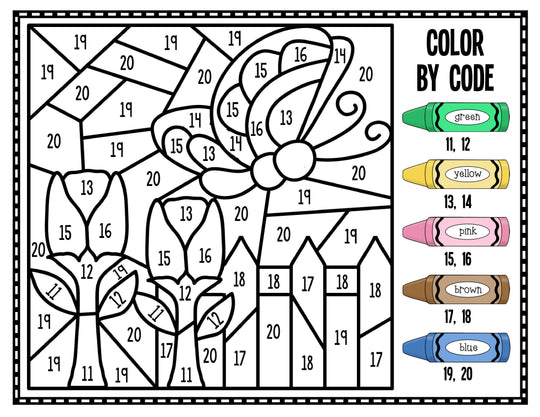 Spring Color By Code Math! – Little Bins for Little Hands