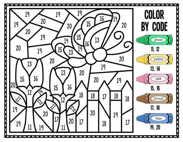 Spring Color By Code Math!