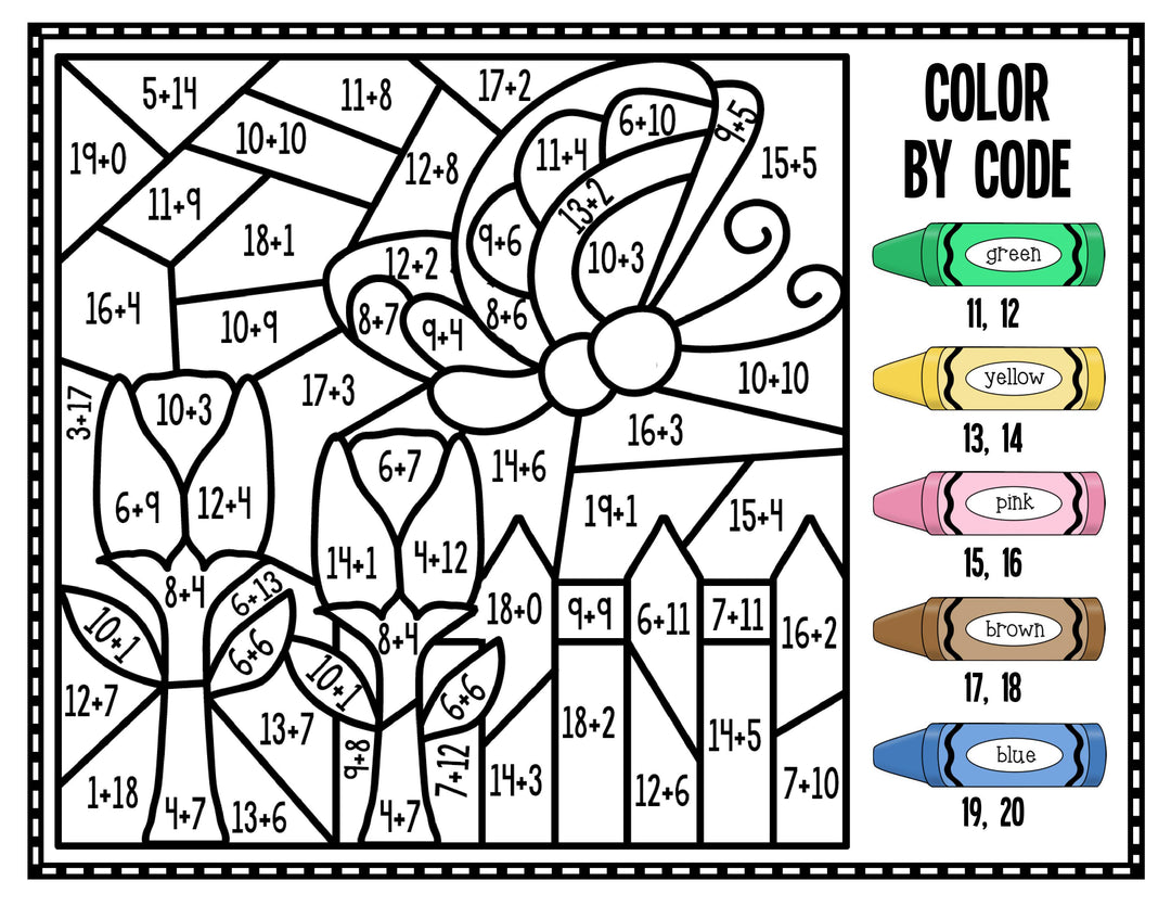 Spring Color By Code Math! – Little Bins for Little Hands