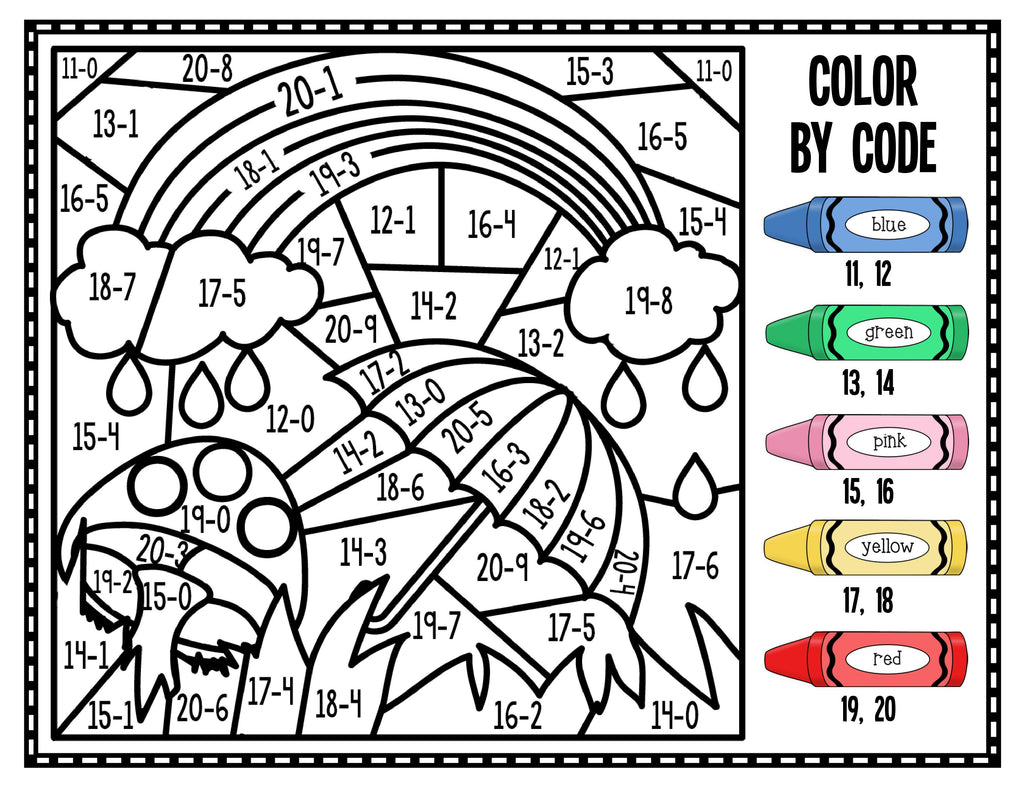 Spring Color By Code Math! – Little Bins for Little Hands