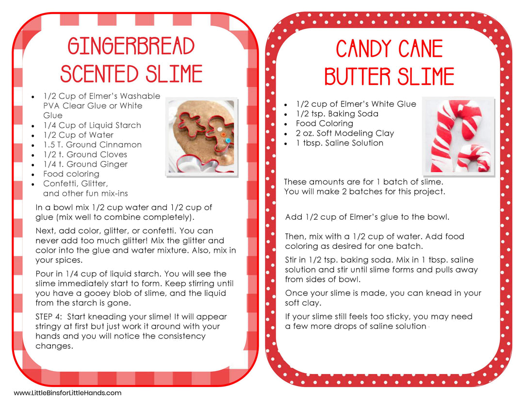 Christmas Slime Pack – Little Bins for Little Hands