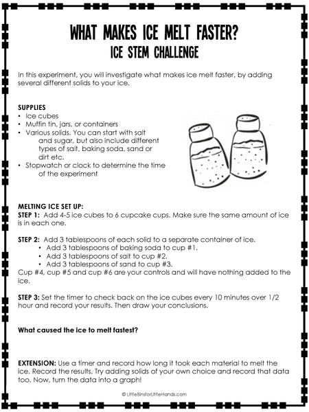 Winter STEM Story Challenges & Activities