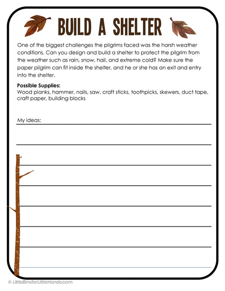 Fall Thanksgiving STEM Activity Pack