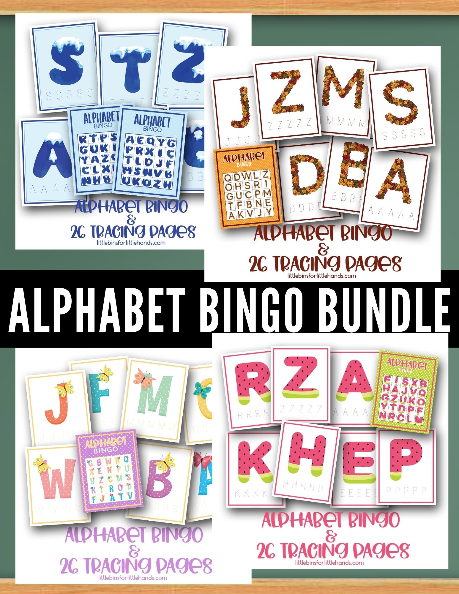 Alphabet Bingo Seasons Bundle