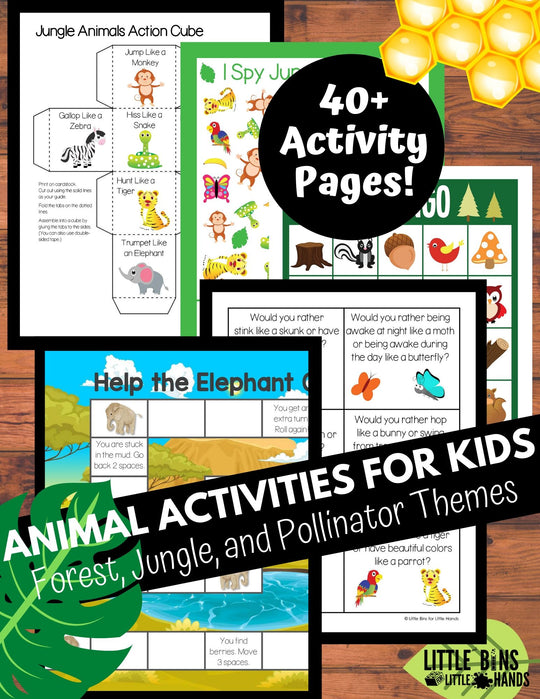 Animal and Bug Activity Pack (Early Learning) – Little Bins for Little ...