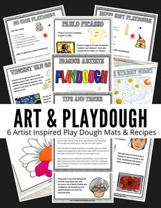 Art and Playdough Pack (Activity Mats & Recipes) – Little Bins for