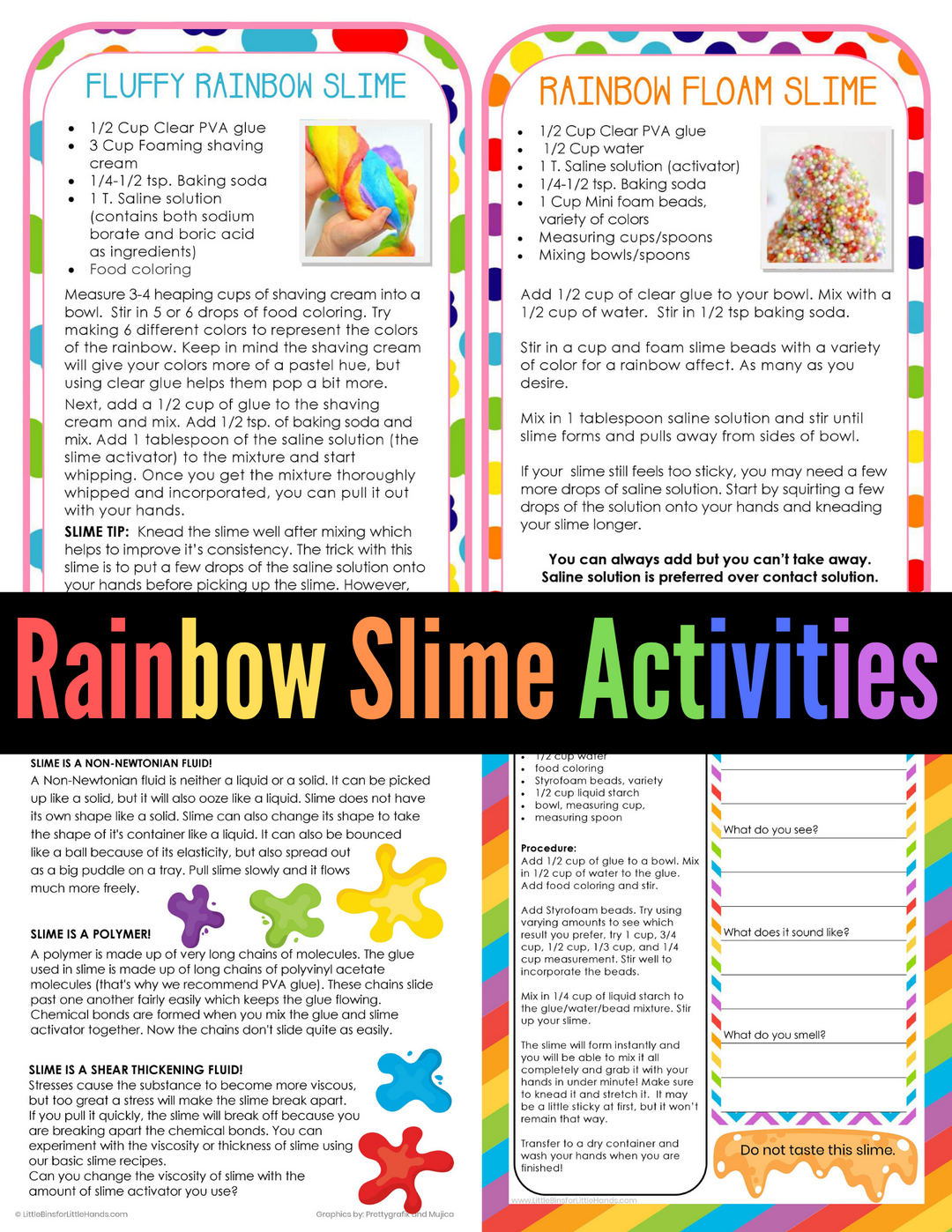 Rainbow Slime Pack – Little Bins for Little Hands