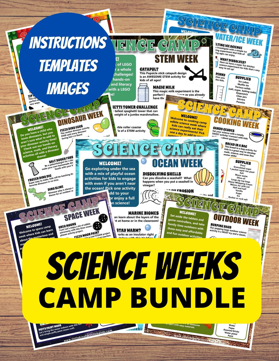 Summer Science Camp Activities Pack with Experiments, STEM Challenges ...