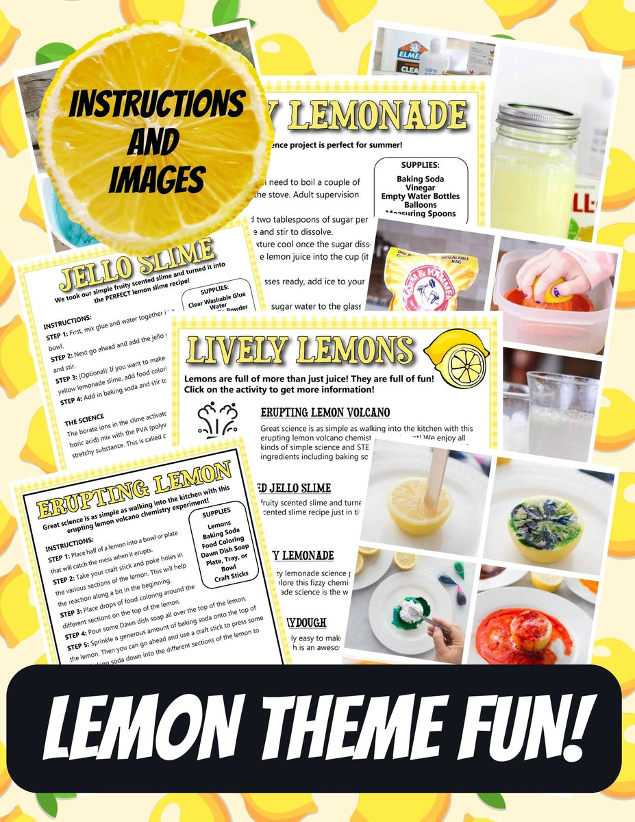 Lemon Lab Elementary Lemon Activities Pack for Kids! – Little Bins for Little Hands